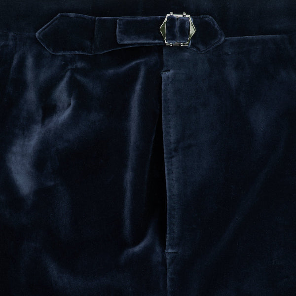 Dark Navy Velvet Trousers