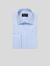 Blue Fine Twill Double Cuff Shirt